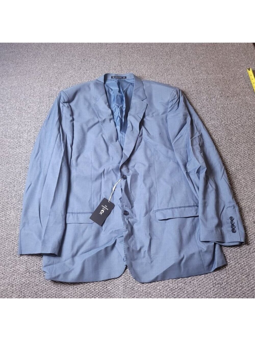 The Groomsman Suit Blazer Mens 52XL Extra Long Modern Fit Light Blue Jacket